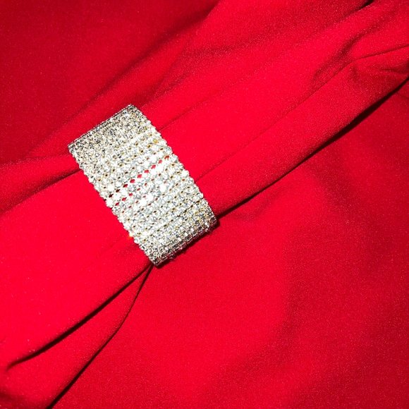 Rhinestone bracelet,stretch bracelet,Prom. - Picture 4 of 4